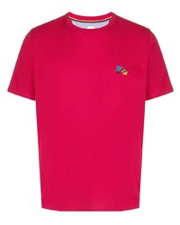 Мужская красная футболка с круглым вырезом от Paul Smith