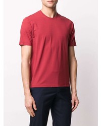 Мужская красная футболка с круглым вырезом от Dell'oglio