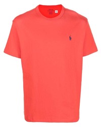 Мужская красная футболка с круглым вырезом от Polo Ralph Lauren