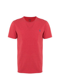 Мужская красная футболка с круглым вырезом от Polo Ralph Lauren