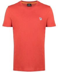 Мужская красная футболка с круглым вырезом от PS Paul Smith