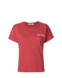 Женская красная футболка с круглым вырезом от rag & bone/JEAN