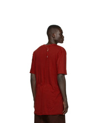 Мужская красная футболка с круглым вырезом от Boris Bidjan Saberi