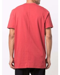 Мужская красная футболка с круглым вырезом от Rick Owens