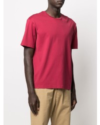 Мужская красная футболка с круглым вырезом от Roberto Collina