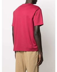 Мужская красная футболка с круглым вырезом от Roberto Collina