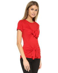 Женская красная футболка с круглым вырезом от MARQUES ALMEIDA