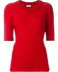 Женская красная футболка с круглым вырезом от Sonia Rykiel