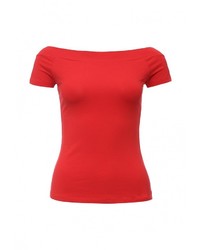 Женская красная футболка с круглым вырезом от SPRINGFIELD