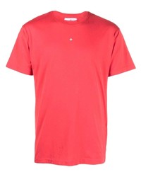 Мужская красная футболка с круглым вырезом от Stone Island