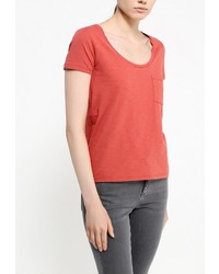 Женская красная футболка с круглым вырезом от Topshop