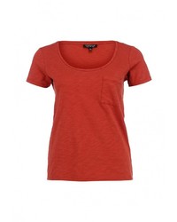 Женская красная футболка с круглым вырезом от Topshop