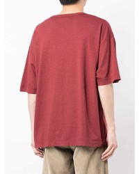 Мужская красная футболка с круглым вырезом от YMC