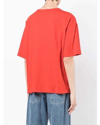 Мужская красная футболка с круглым вырезом от YMC