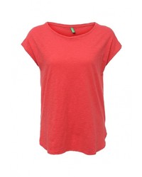 Женская красная футболка с круглым вырезом от United Colors of Benetton