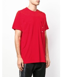 Мужская красная футболка с круглым вырезом от adidas
