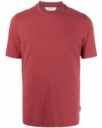 Мужская красная футболка с круглым вырезом от Z Zegna
