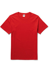 Мужская красная футболка с круглым вырезом