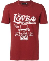 Мужская красная футболка с принтом от Love Moschino