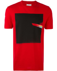 Мужская красная футболка с принтом от Maison Margiela