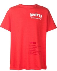 Мужская красная футболка с принтом от Off-White