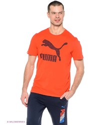 Мужская красная футболка с принтом от Puma
