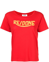 Женская красная футболка с принтом от RE/DONE