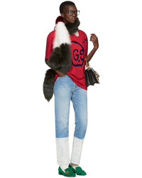 Женская красная футболка с принтом от Gucci