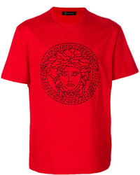 Мужская красная футболка с принтом от Versus