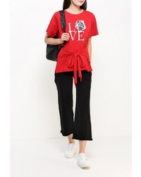 Женская красная футболка от Fornarina