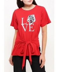 Женская красная футболка от Fornarina