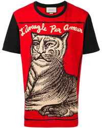 Мужская красная футболка от Gucci