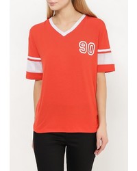 Женская красная футболка от Jennyfer