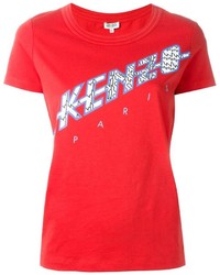 Женская красная футболка от Kenzo