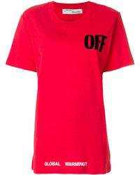 Женская красная футболка от Off-White