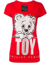 Женская красная футболка от Philipp Plein