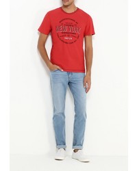 Мужская красная футболка от Tom Tailor