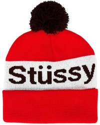 Мужская красная шапка от Stussy