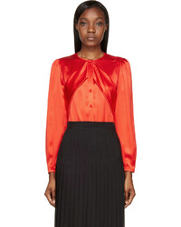 Красная шелковая блузка от Givenchy