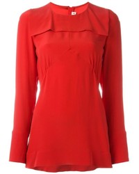 Красная шелковая блузка от Marni