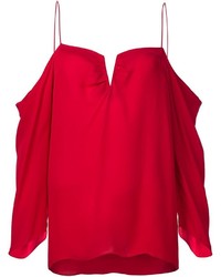 Красная шелковая блузка от Nicole Miller