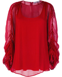 Красная шелковая блузка от Sportmax
