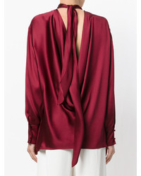 Красная шелковая блузка от Valentino