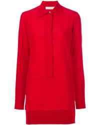 Красная шелковая блузка от Victoria Beckham