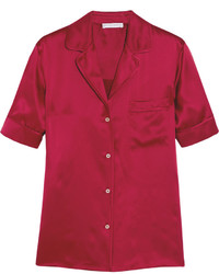 Женская красная шелковая рубашка от Barbara Casasola