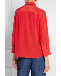 Женская красная шелковая рубашка от Marc Jacobs