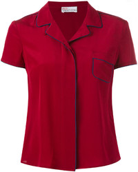 Женская красная шелковая рубашка от RED Valentino