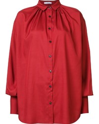 Женская красная шелковая рубашка от Tome