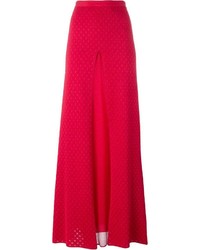 Красная шелковая юбка с рельефным рисунком от Missoni