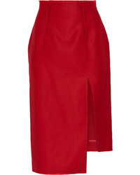 Красная шелковая юбка от Acne Studios